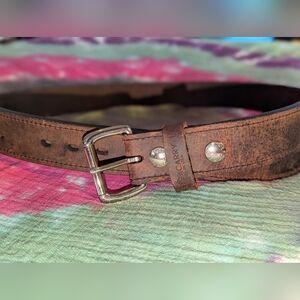 Versacarry Carry Belt Mens Size 38 Brown Leather USA Holster Gun
